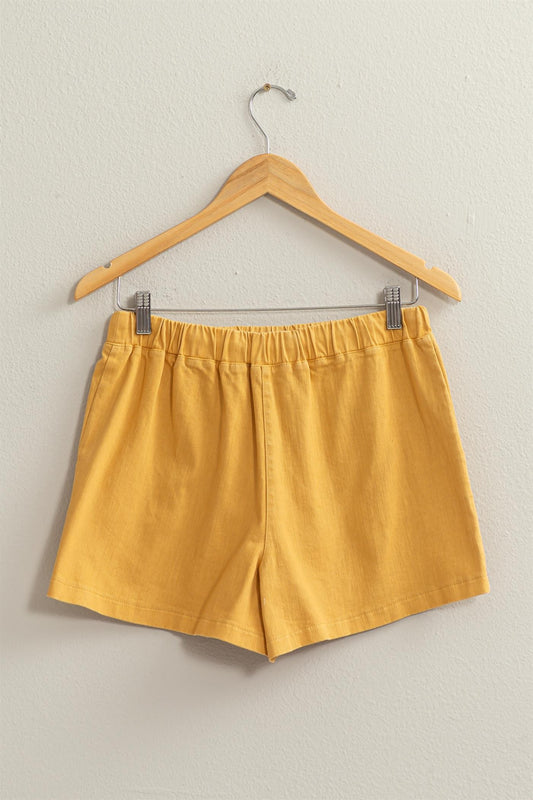 Tie Waist Shorts - Sand