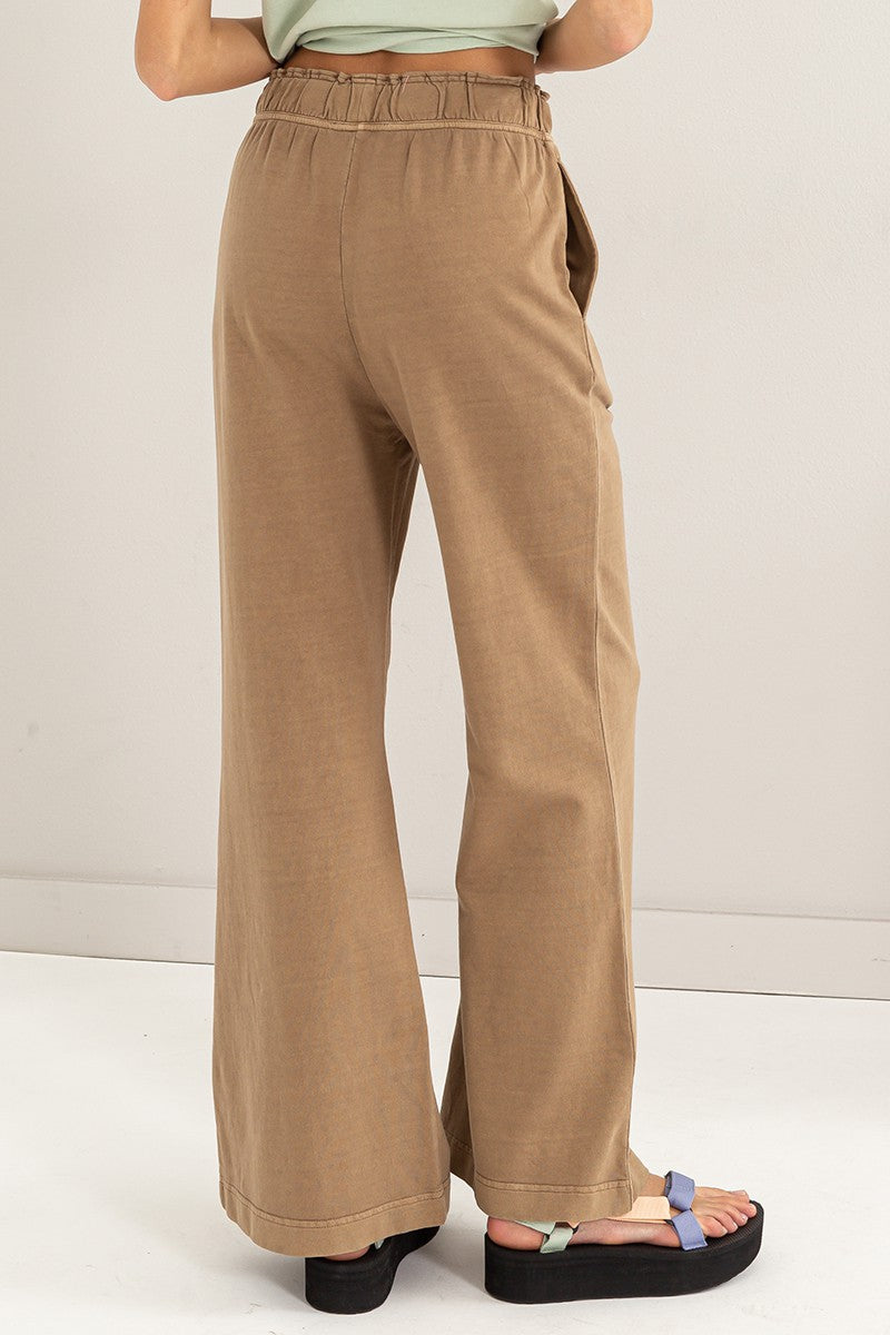 Bag Waist Sweatpants - Mocha Brown