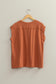 Boxy Cap Sleeve Tee - Baked Clay