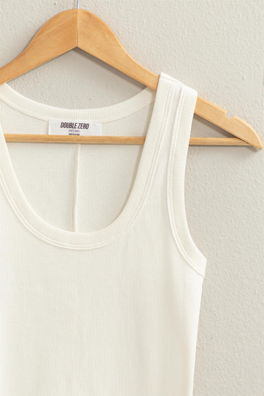 Ribbed Tank Top - Off White