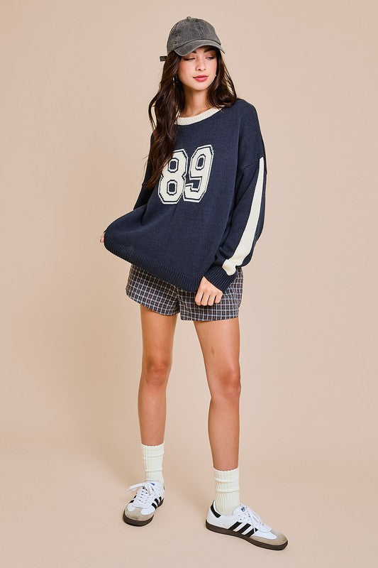 89 Round Neck Sweater Top