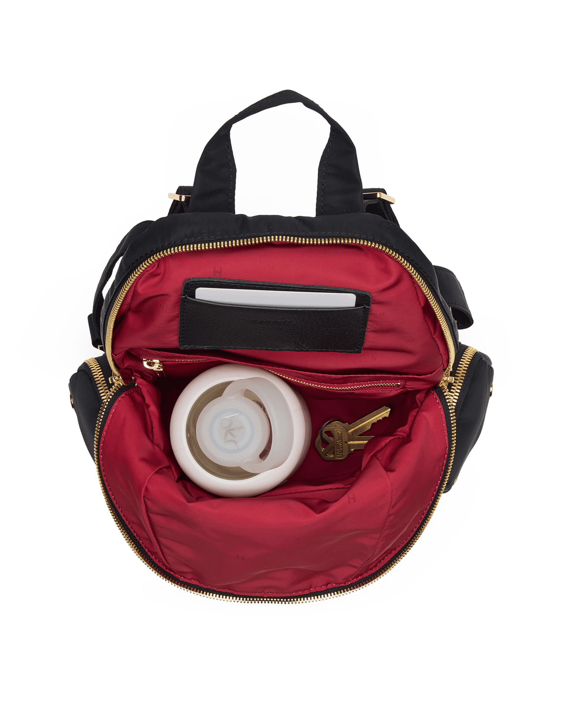 Hammitt Hunter Black Nylon Cargo/Gold Med