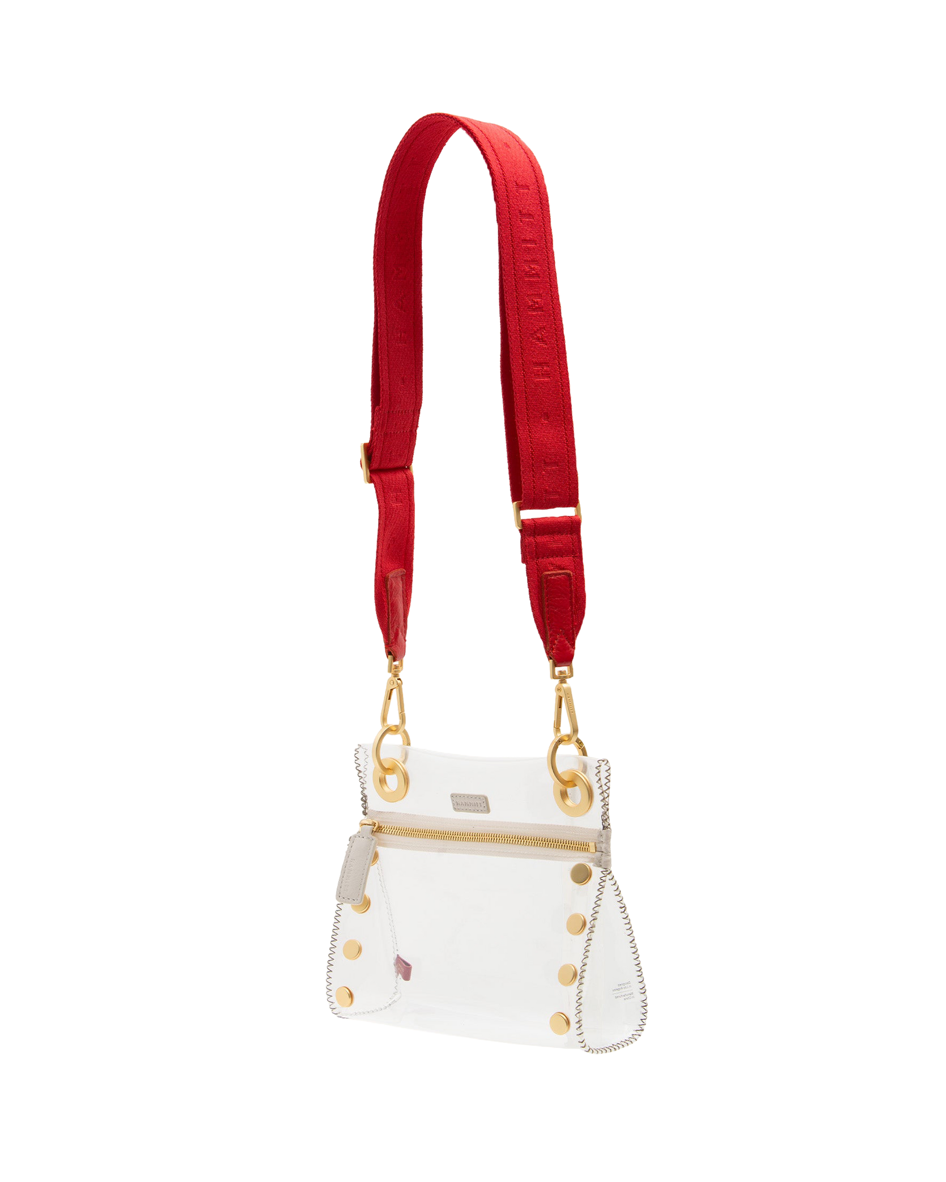 Hammitt Webbing Crossbody Strap Harissa Red/Brushed Gold