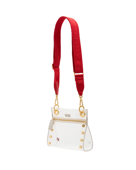 Hammitt Webbing Crossbody Strap Harissa Red/Brushed Gold