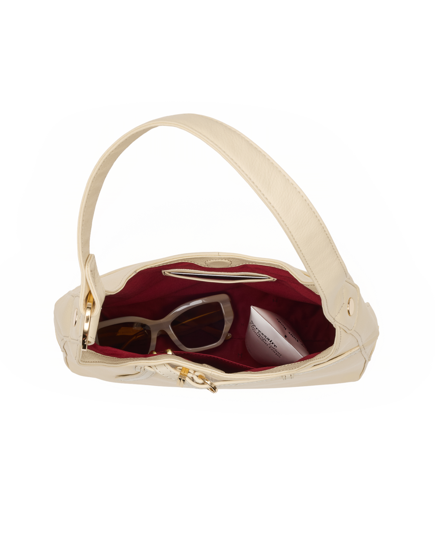 Hammitt Tim Belted Parchment/Gold Med