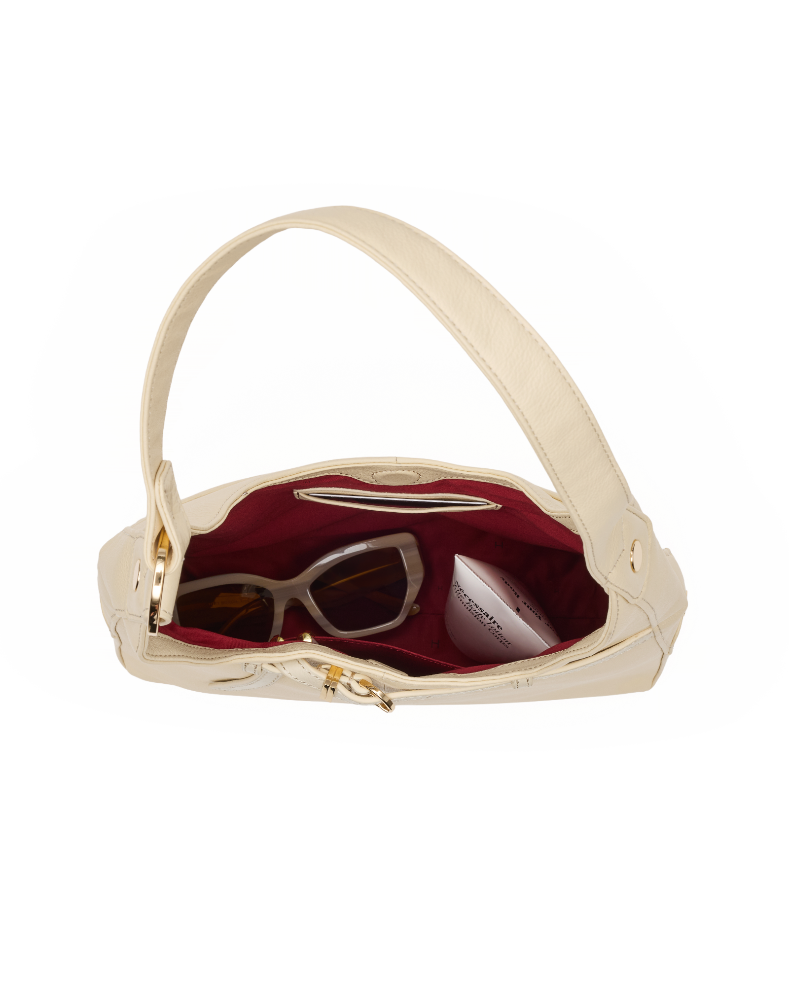Hammitt Tim Belted Parchment/Gold Med