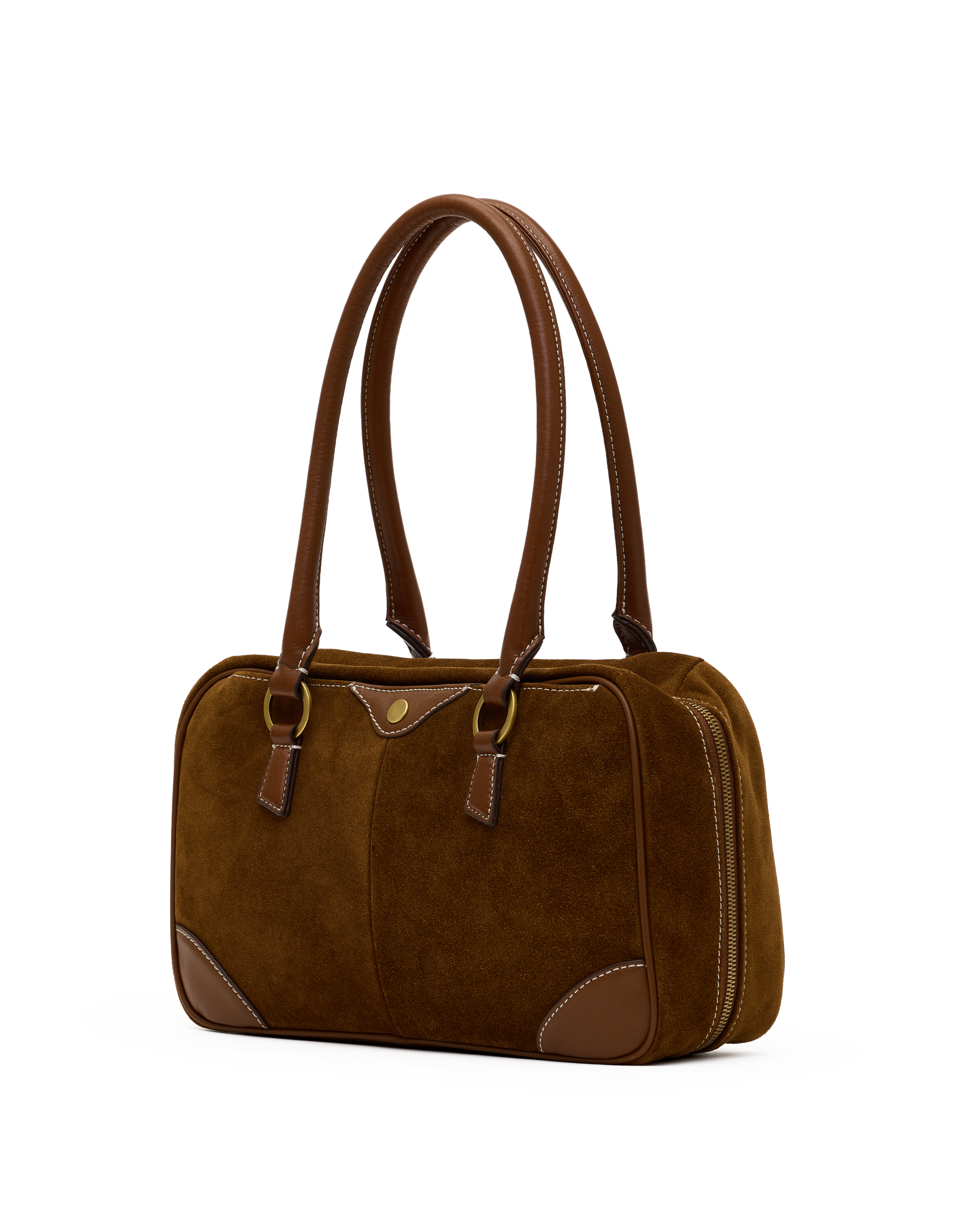 Hammitt Meredith Cinnamon Suede/Antique Gold Med