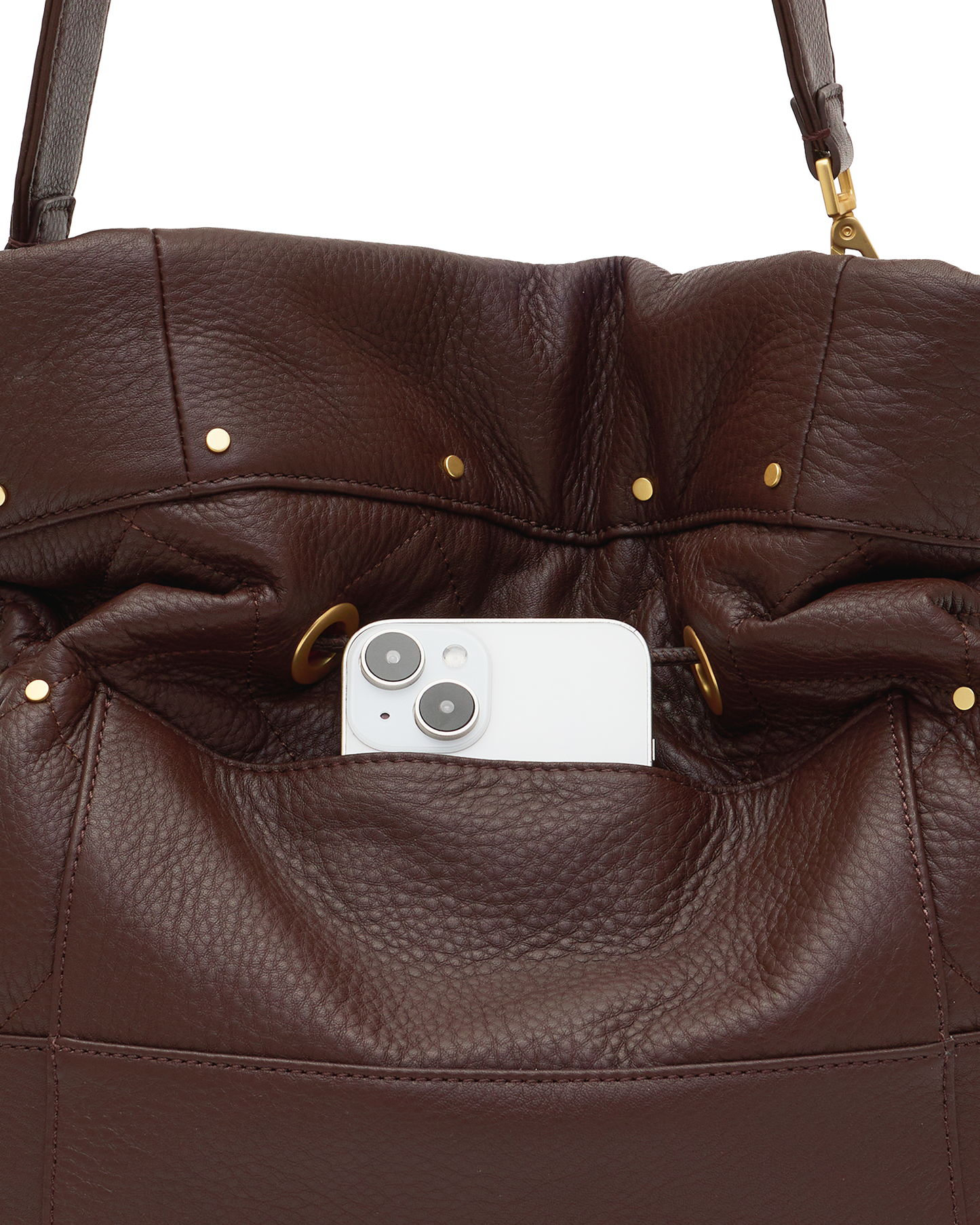 Gianna Lrg Quilted Espresso detail