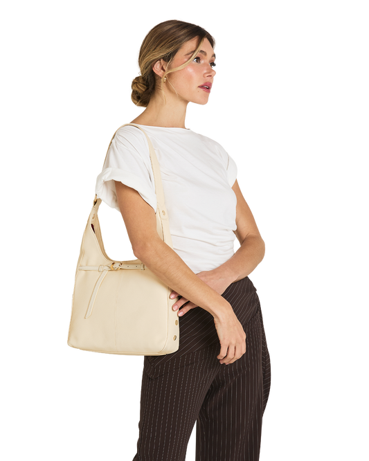 Hammitt Tim Belted Parchment/Gold Med