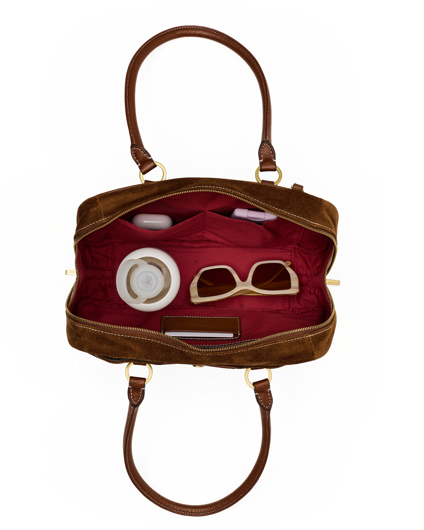 Hammitt Meredith Cinnamon Suede/Antique Gold Med