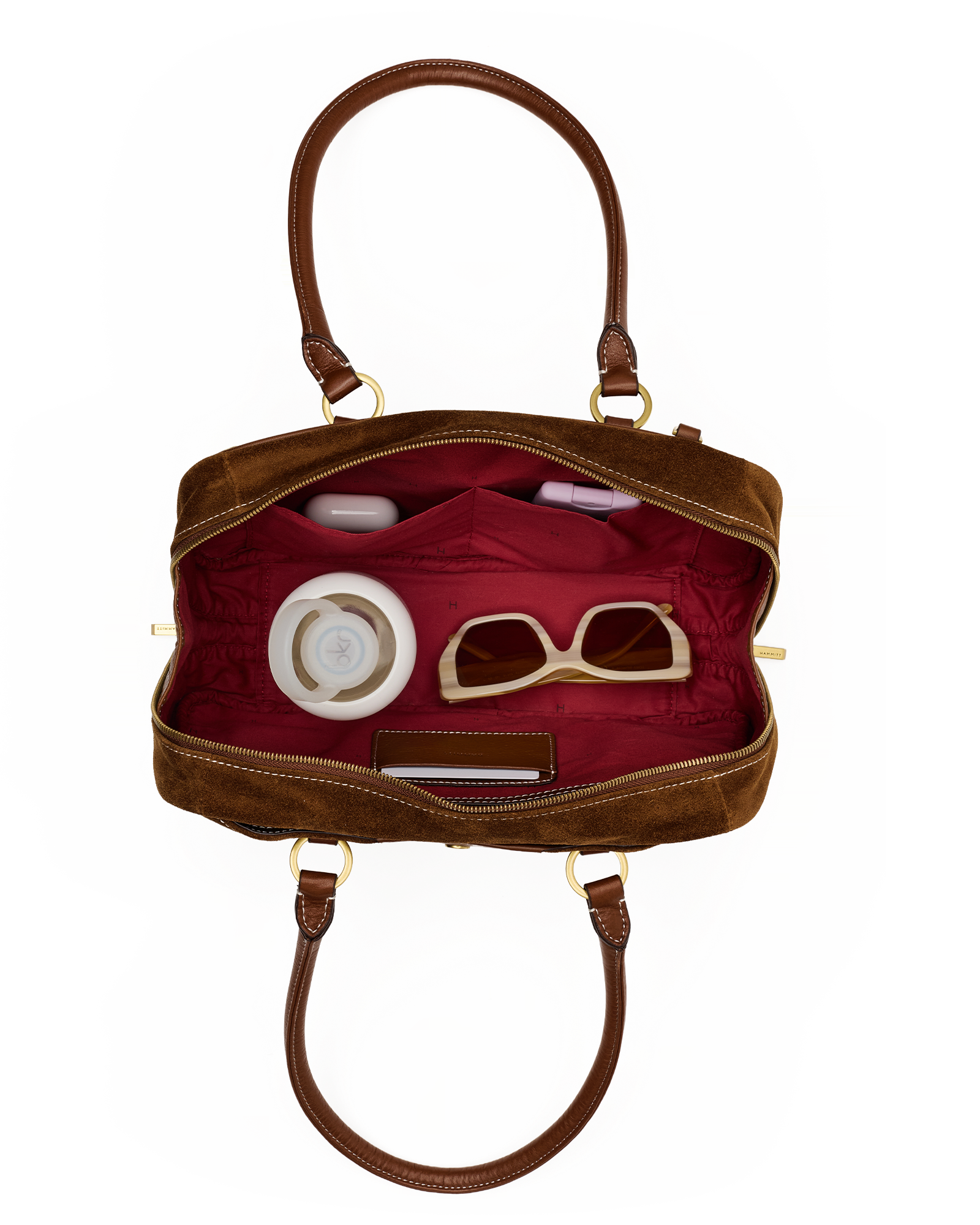 Hammitt Meredith Cinnamon Suede/Antique Gold Med