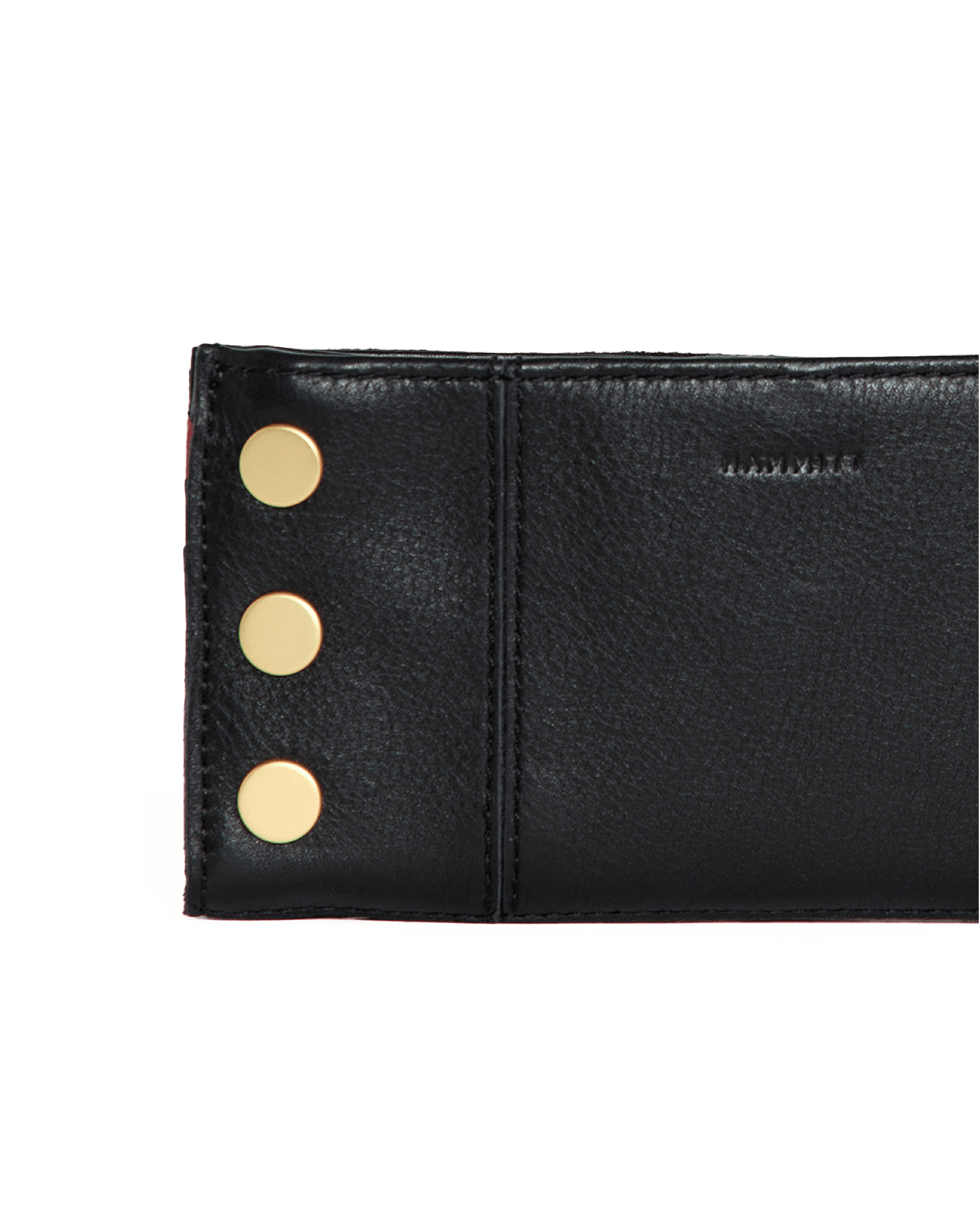 Hammitt 110 North Black/Brushed Gold Red Zip