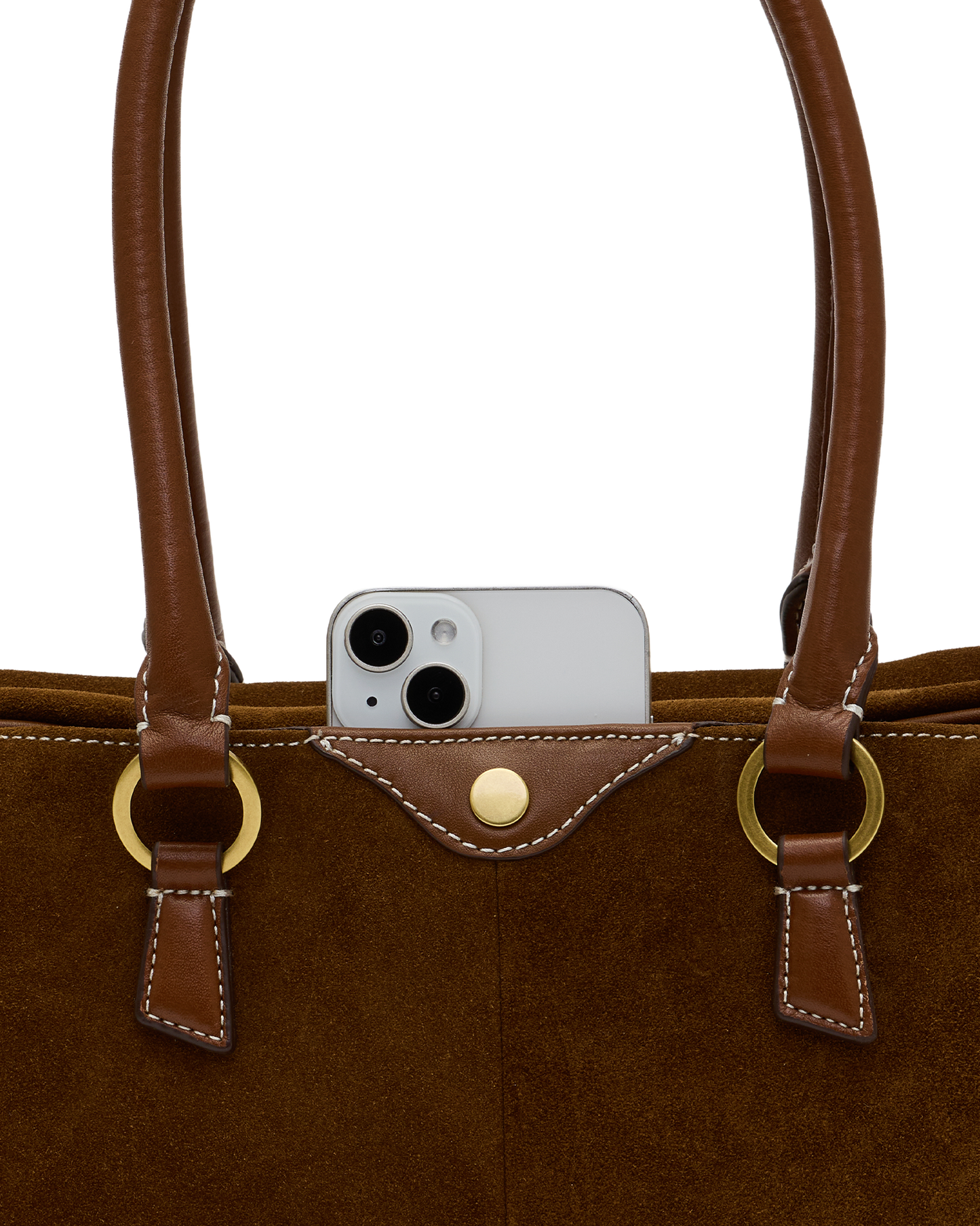 Hammitt Meredith Cinnamon Suede/Antique Gold Med