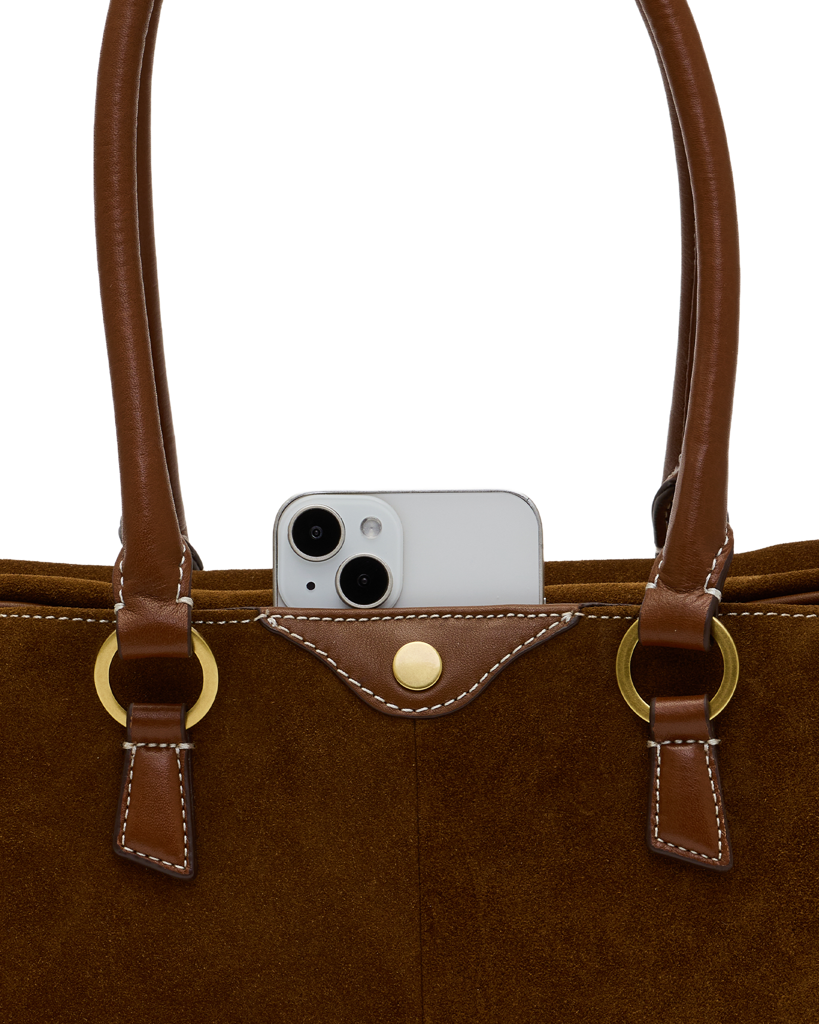 Hammitt Meredith Cinnamon Suede/Antique Gold Med