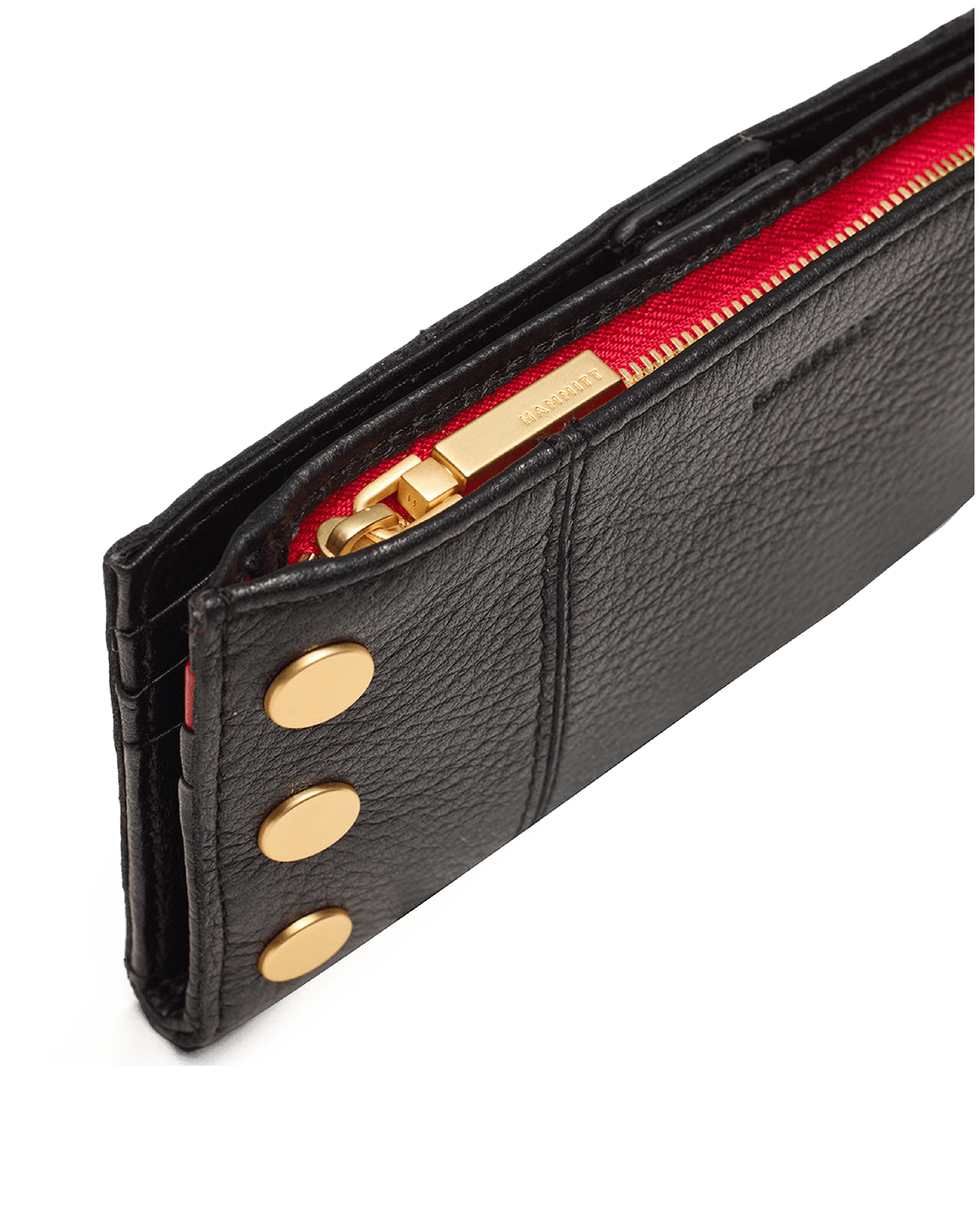 Hammitt 110 North Black/Brushed Gold Red Zip