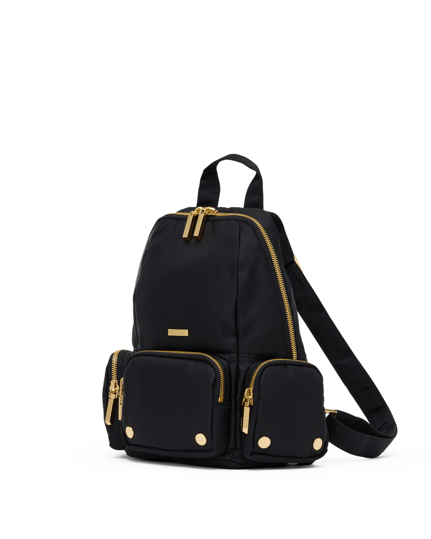 Hammitt Hunter Black Nylon Cargo/Gold Med