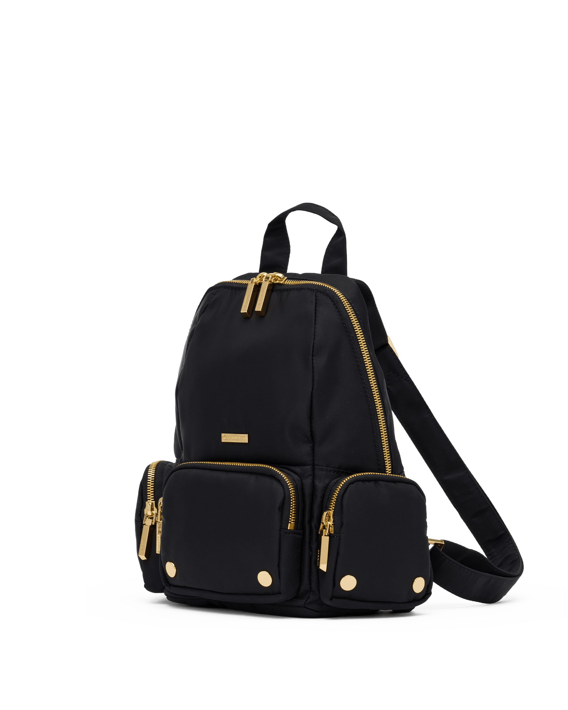 Hammitt Hunter Black Nylon Cargo/Gold Med