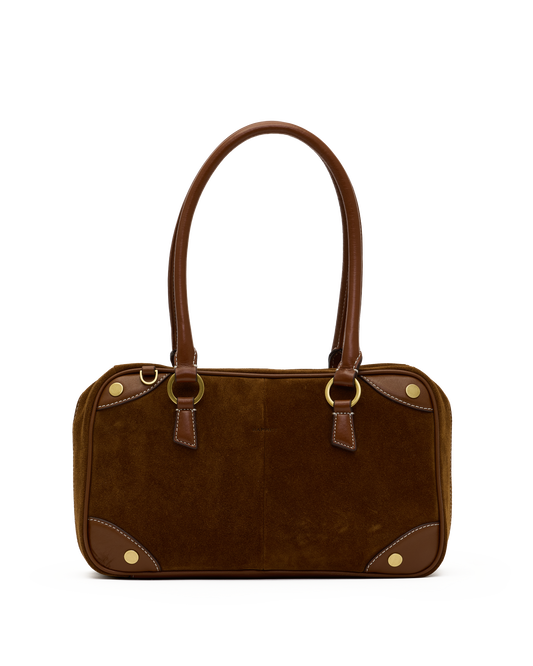 Hammitt Meredith Cinnamon Suede/Antique Gold Med