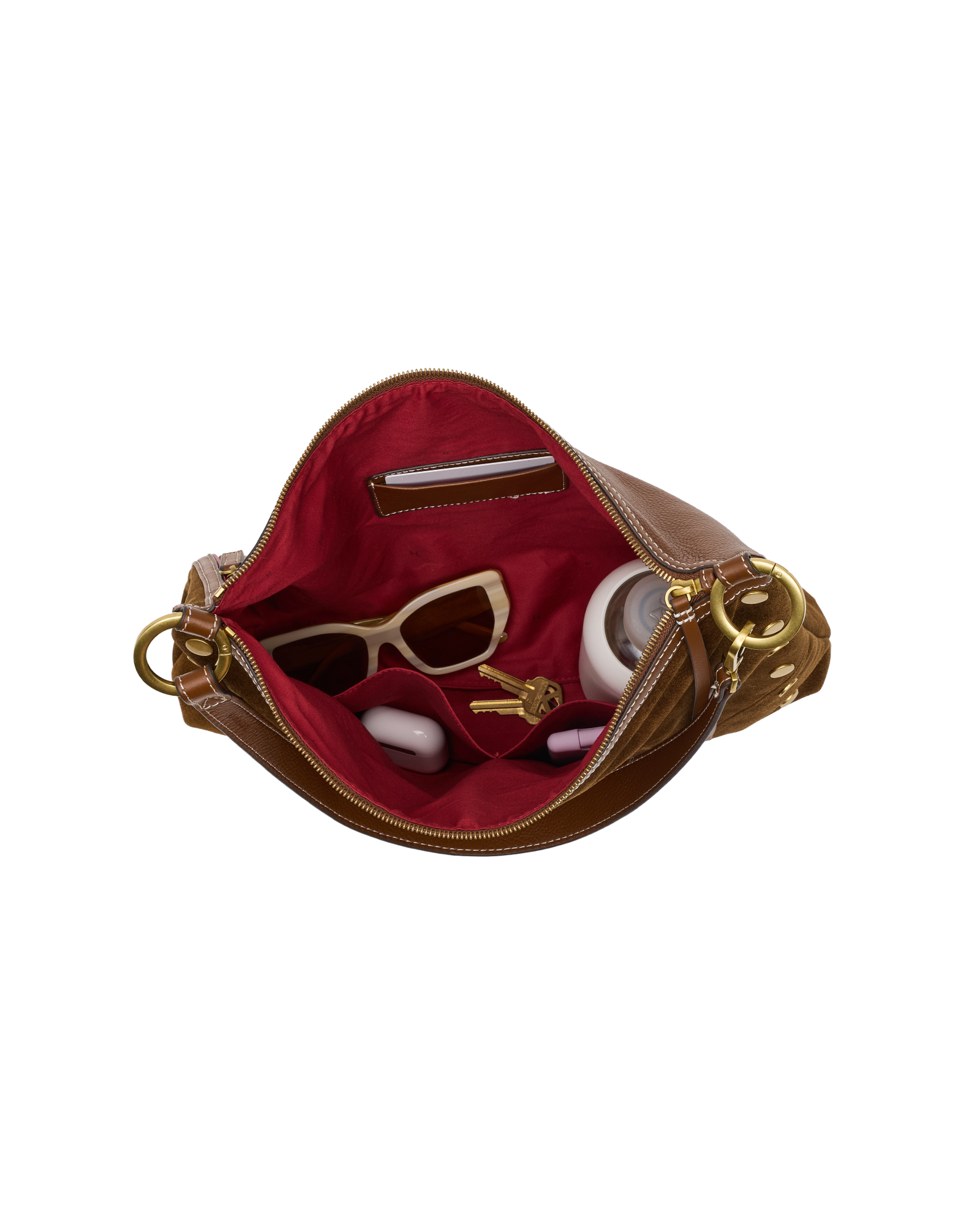 Hammitt Kyle Cinnamon Suede/Antique Gold Lrg