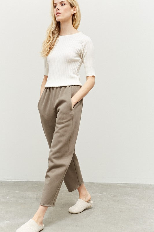 Wide Leg Cozy Sweat Pant