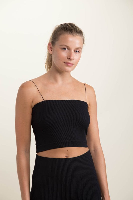 Ribbed Tube Top - Black