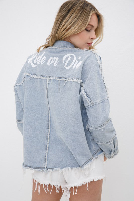 Ride or Die Denim Shacket