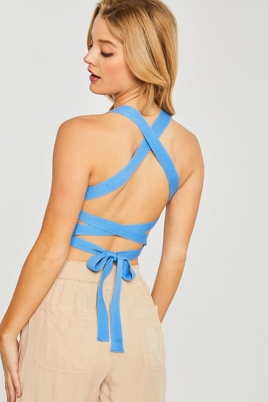 Lauren Tie Top - Blue