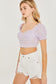 Shelly Eyelet Crop Top - Lilac