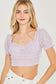 Shelly Eyelet Crop Top - Lilac