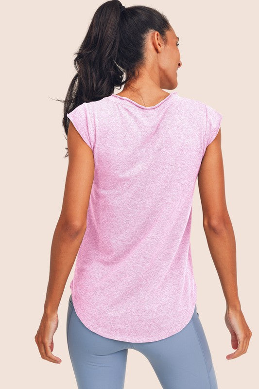 Alexis V Neck Top - Pink