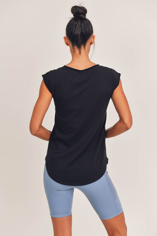 Alexis V Neck Top - Black