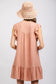 Kathleen Ruffle Dress - Blush