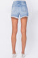 Light Wash Distressed Denim Shorts