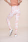 Marble Print Leggings - Peach