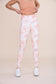 Marble Print Leggings - Peach