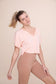 Abby Ribbed Crop Top - Peach