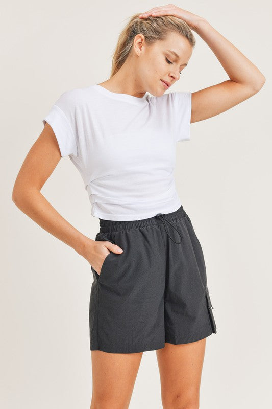 Halle Ruched Top - White