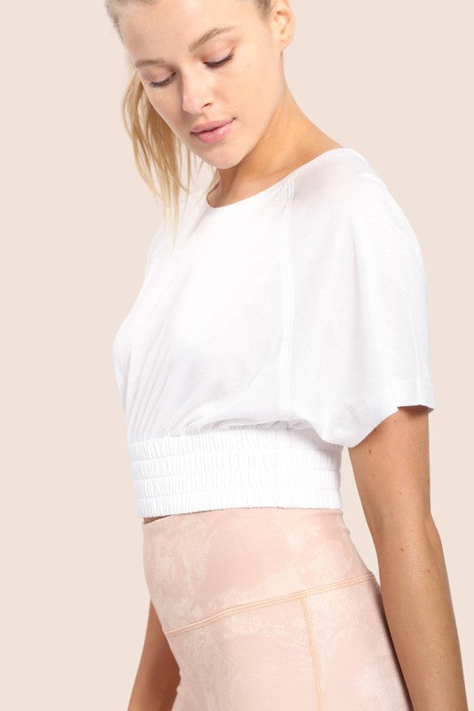 Bottom Band Crop Top - White