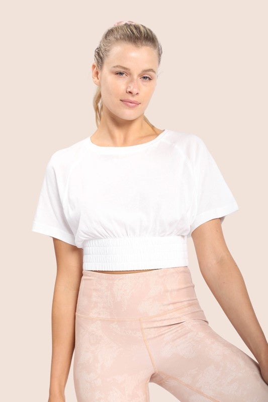 Bottom Band Crop Top - White