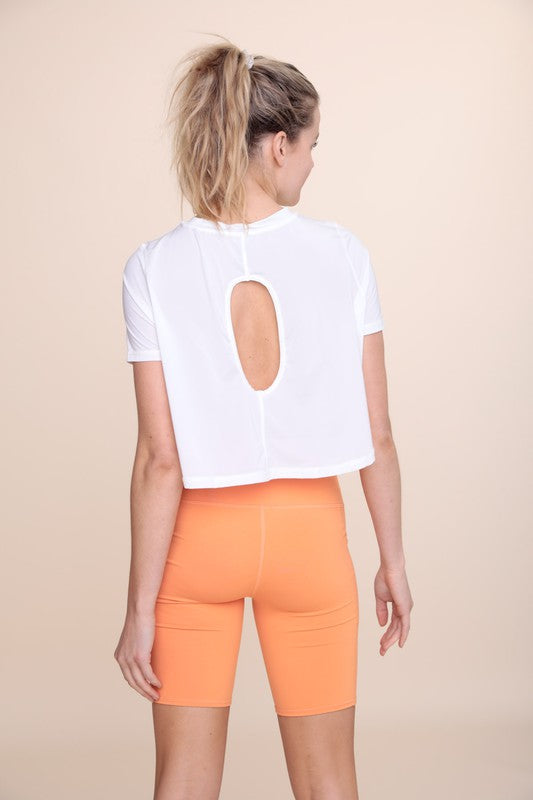 Open Back Crop Top - White