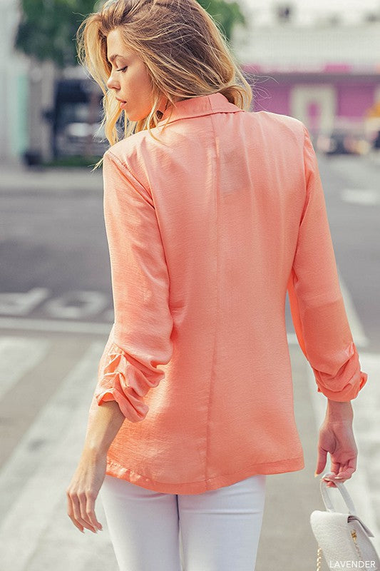 Lover Flowy Blazer - Blush