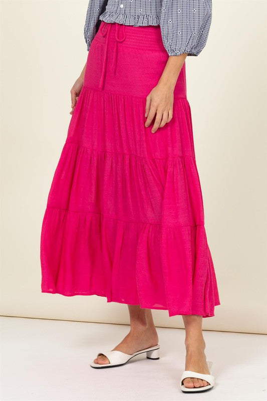 Enchanted Maxi Skirt - Fuchsia