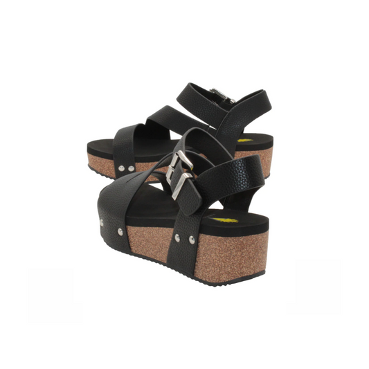 Biloxi Wedge Sandal - Black