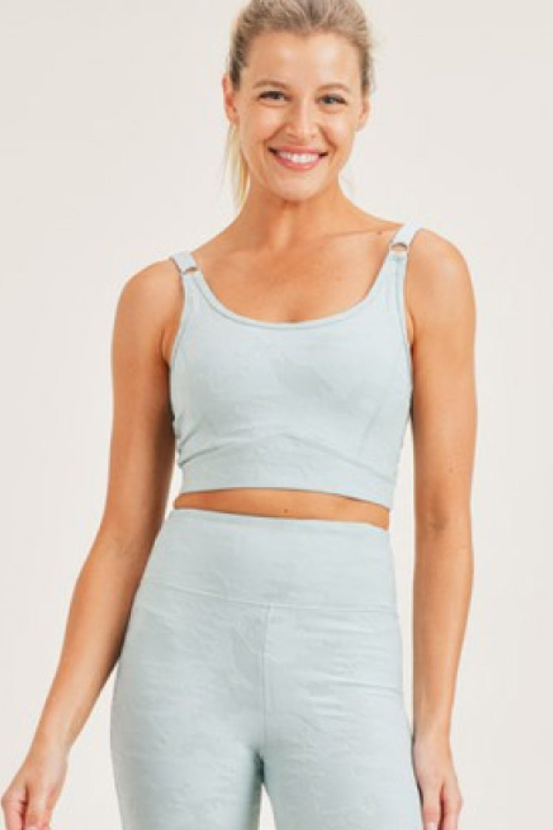 Textured Jacquard Sports Bra