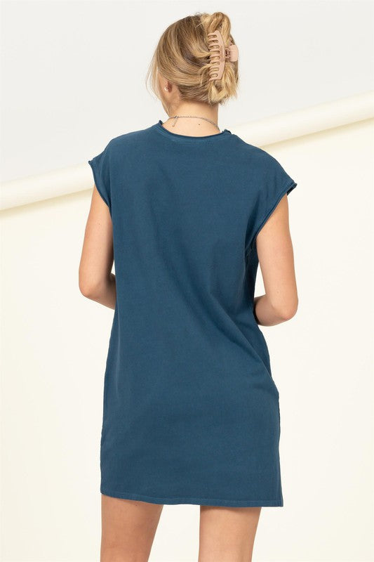 Relaxed Tshirt Dress - Navy