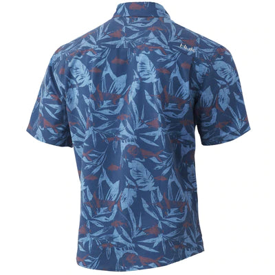 Kona Ocean Palm Shirt - Titanium Blue