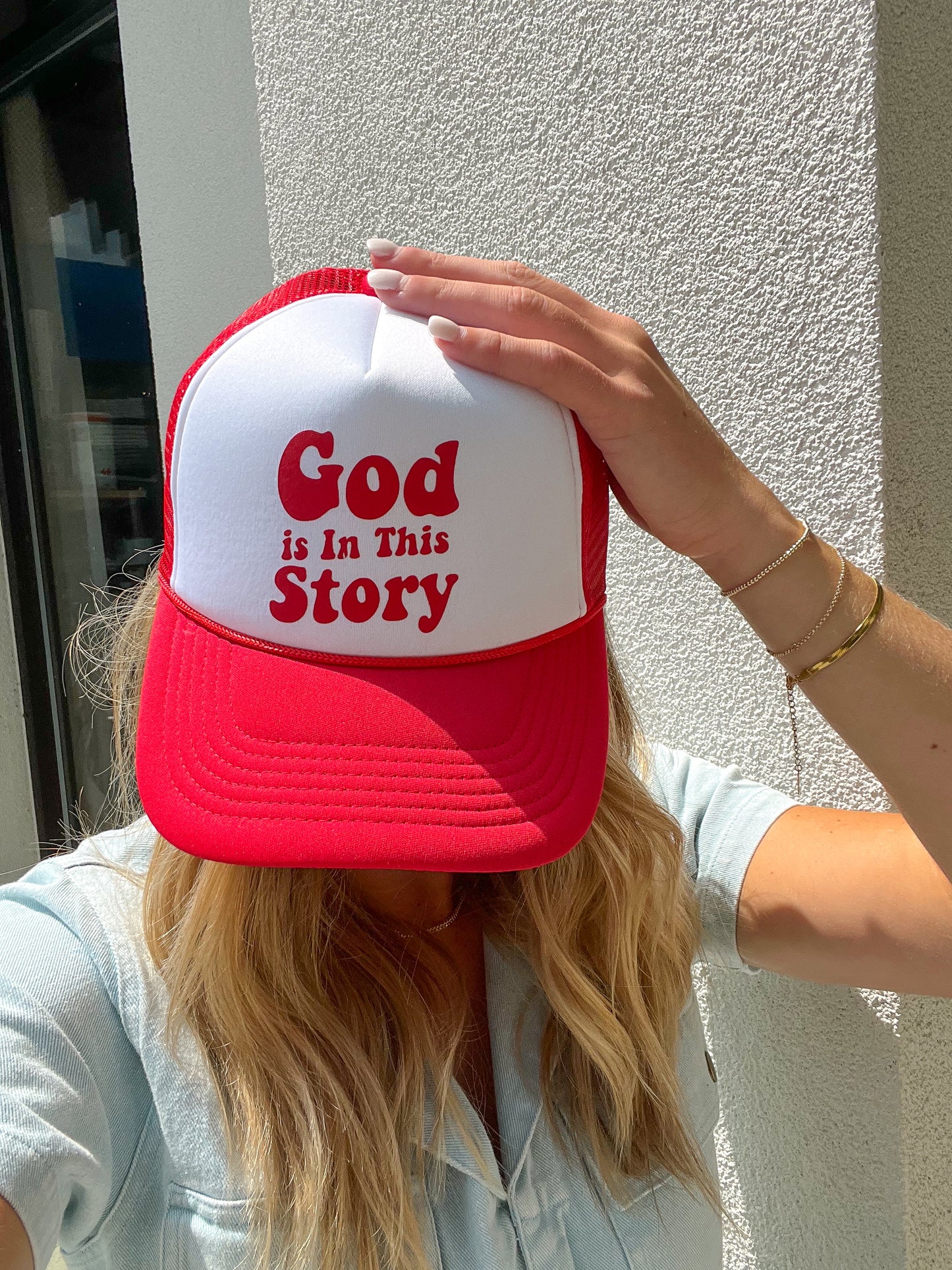 God is in This Story Trucker Hat