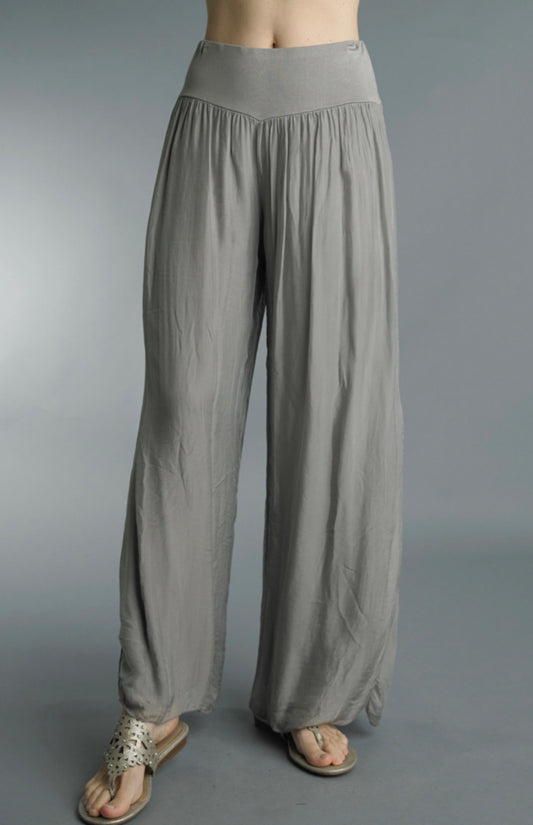 Italian Palazzo Pant - Taupe