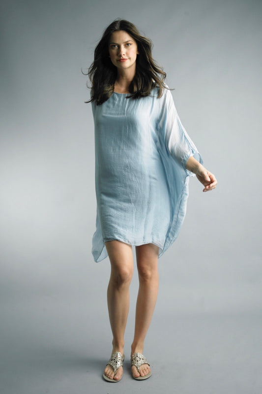 Italian Silk Dress - Blue