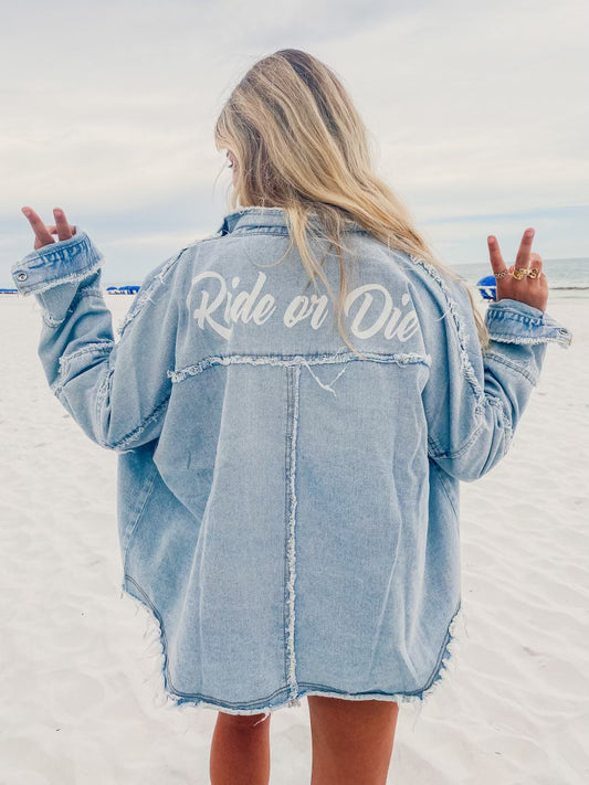 Ride or Die Denim Shacket